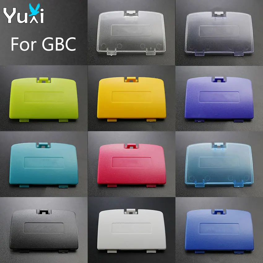 YuXi For Gameboy Color for GBC Battery Cover Lid Door Replacement Shell Back Case Repair Part