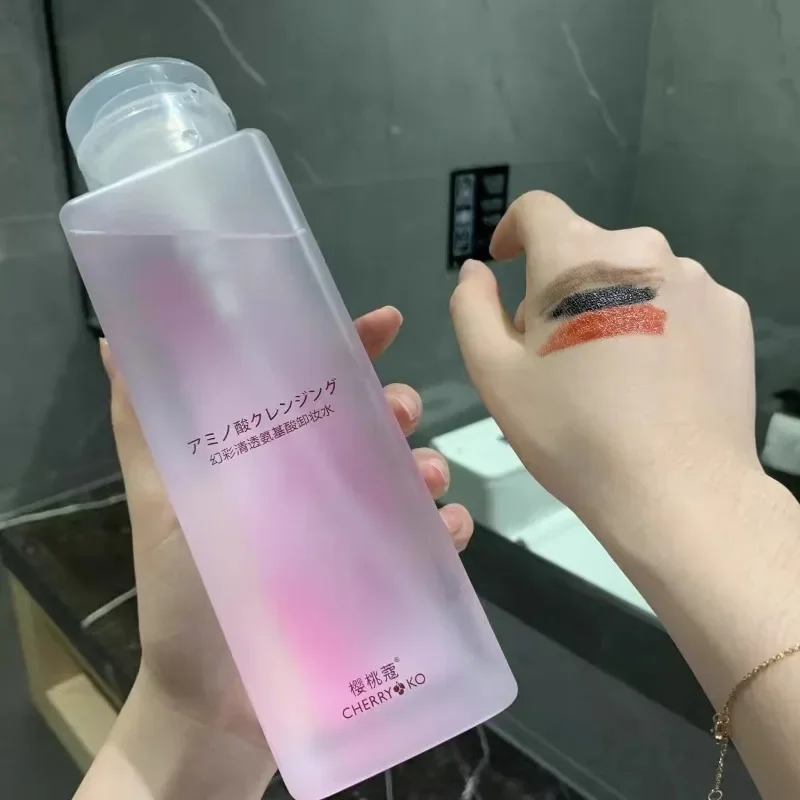 Gentle Amino Acid Makeup Removal Water - Press Pump Bottle Cleansing Solution for Eyes Lips Face, Mild and Effective Formula