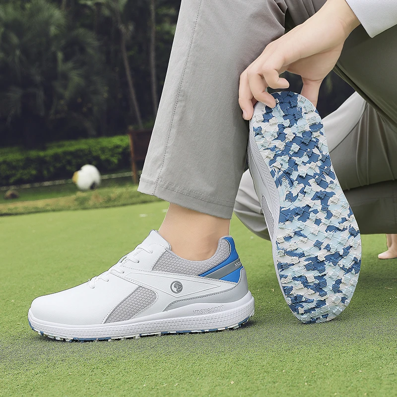 Profesjonalne buty golfowe dla mężczyzn, bez paznokci, wygodne, lekkie buty sportowe do gry w golfa, buty do joggingu na trawie