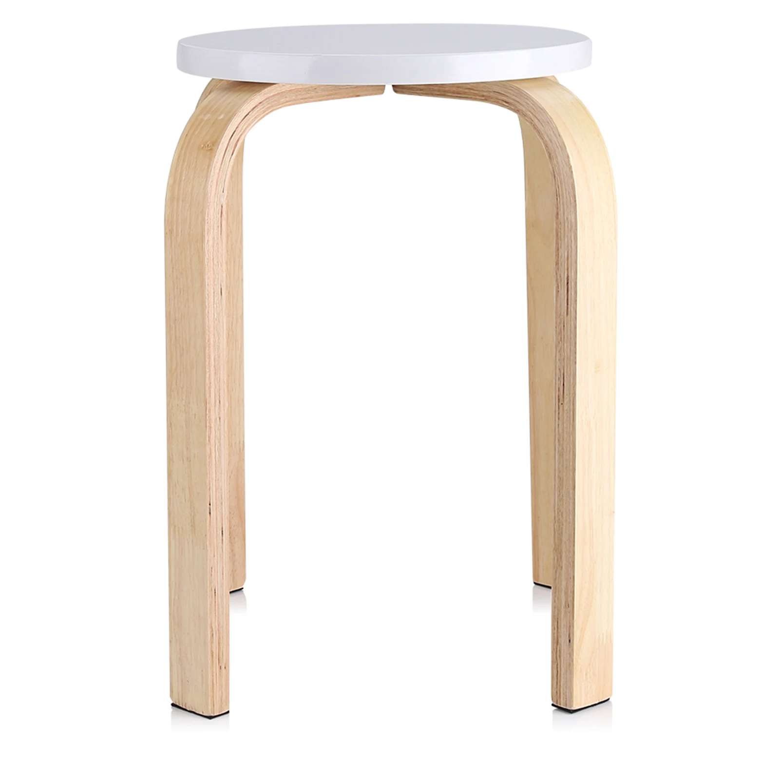 1Pc AntiSlip Bent Wood Stacking Stool Candy Color Home Furniture Kids Room Decor White Stool§Wooden,Stool§Stacking,Stool§Bentwoo