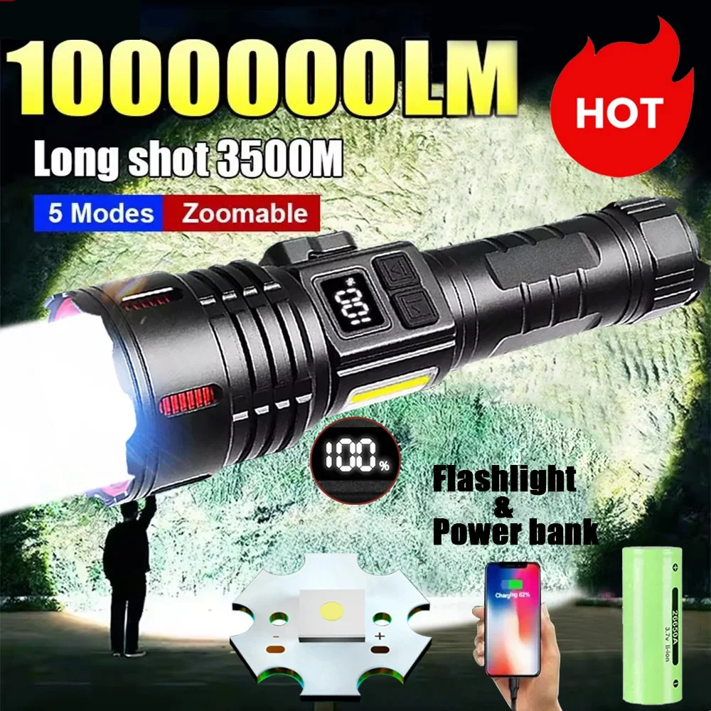 XHP390 Most Powerful Flashlight Usb Rechargeable Led Torch Strong Light Military Tactical Flashlights With Magnet Lantern good