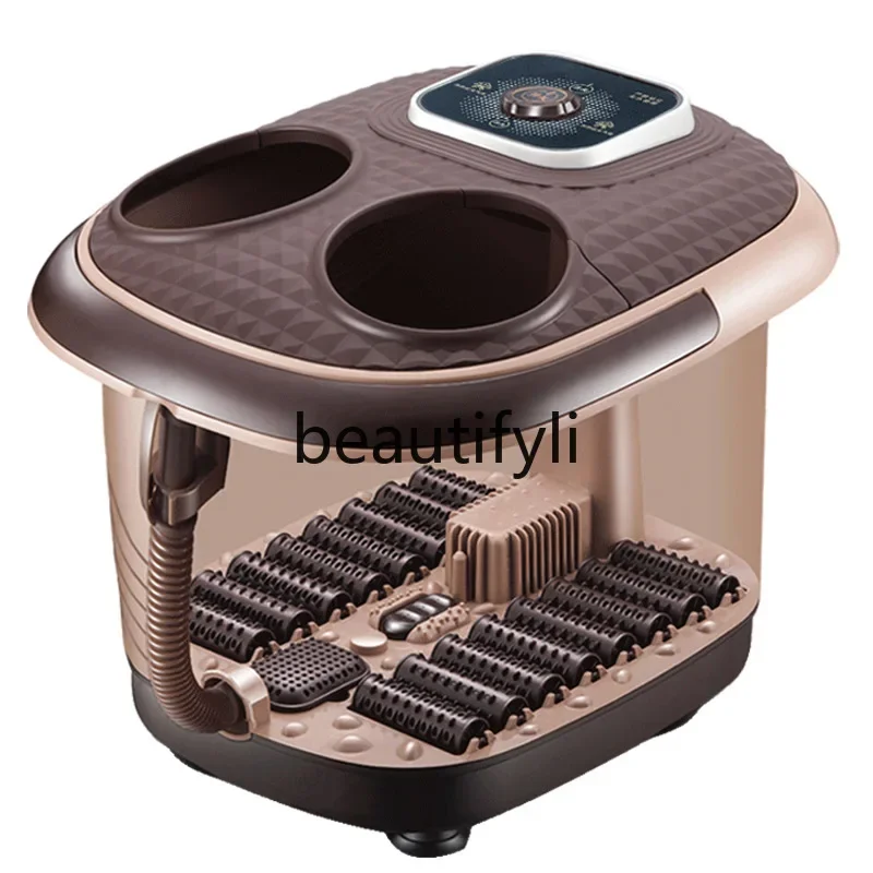 Fumigation foot bath bubbles automatic heating constant temperature household foot wash basin massage deep bucket