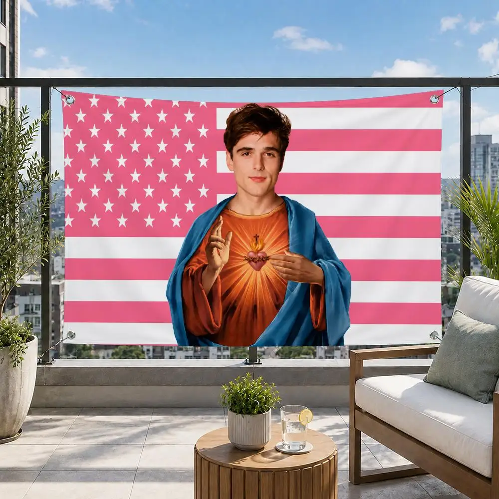 Jacob Elordi Actor Flags Suitable for Bedroom Dorm Wall Garden Yard Porch Patio Home Party Decor