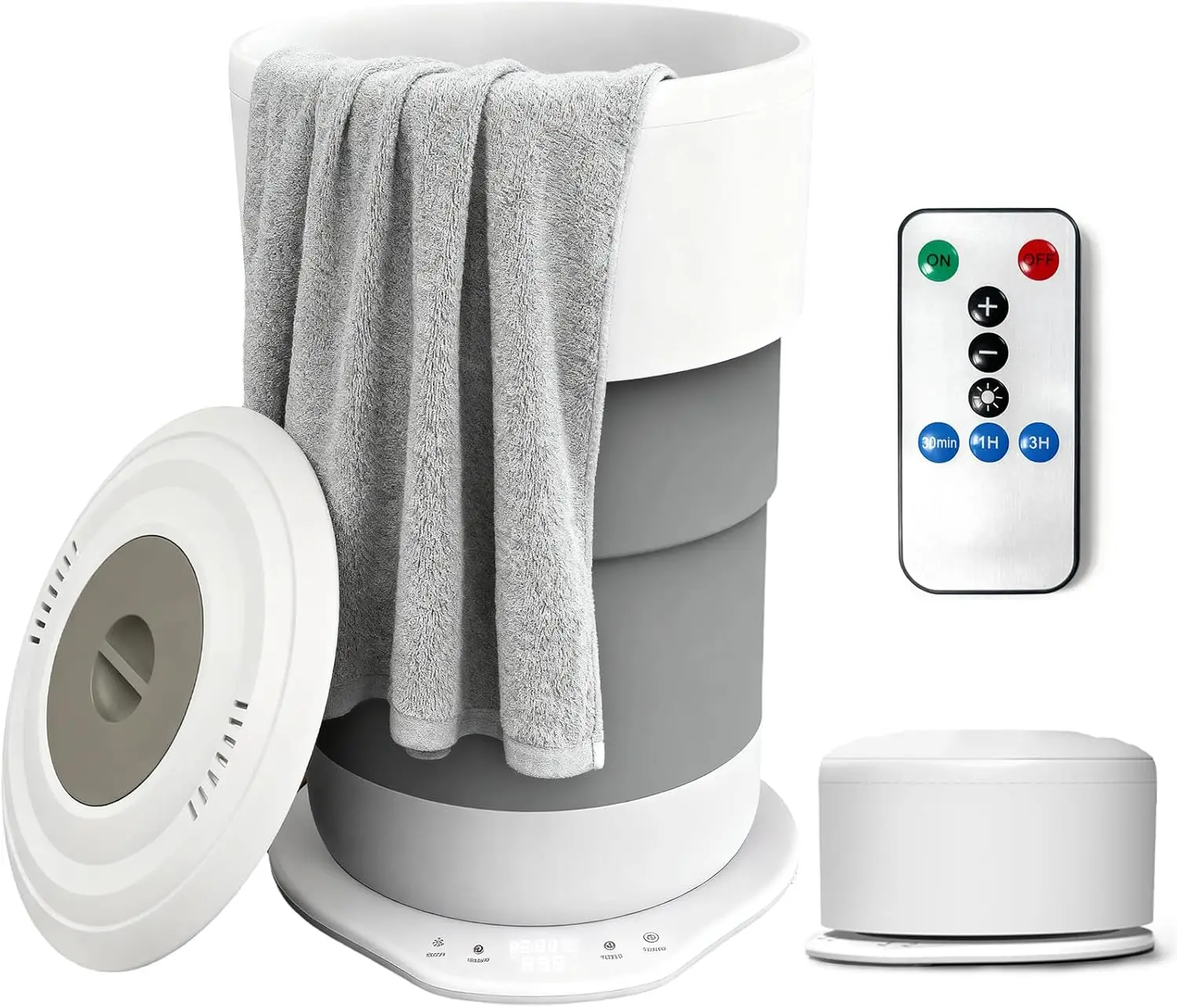 

Foldable Towel Warmer with Timer & Auto Shut Off, Heats Oversized Towels Fast for Spa Bathroom Home Use