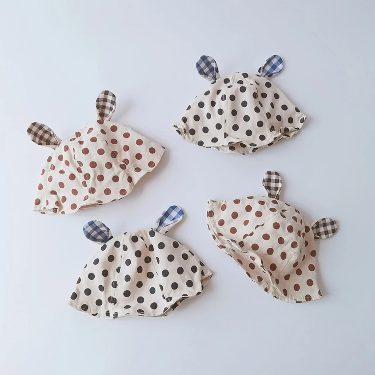 Berretto da bacino a punto d'onda per visiere parasole per bambini Simpatico cartone animato per bambini Cappello da pescatore 4-24 mesi Ragazzi Ragazze Bambini Tappi a cupola