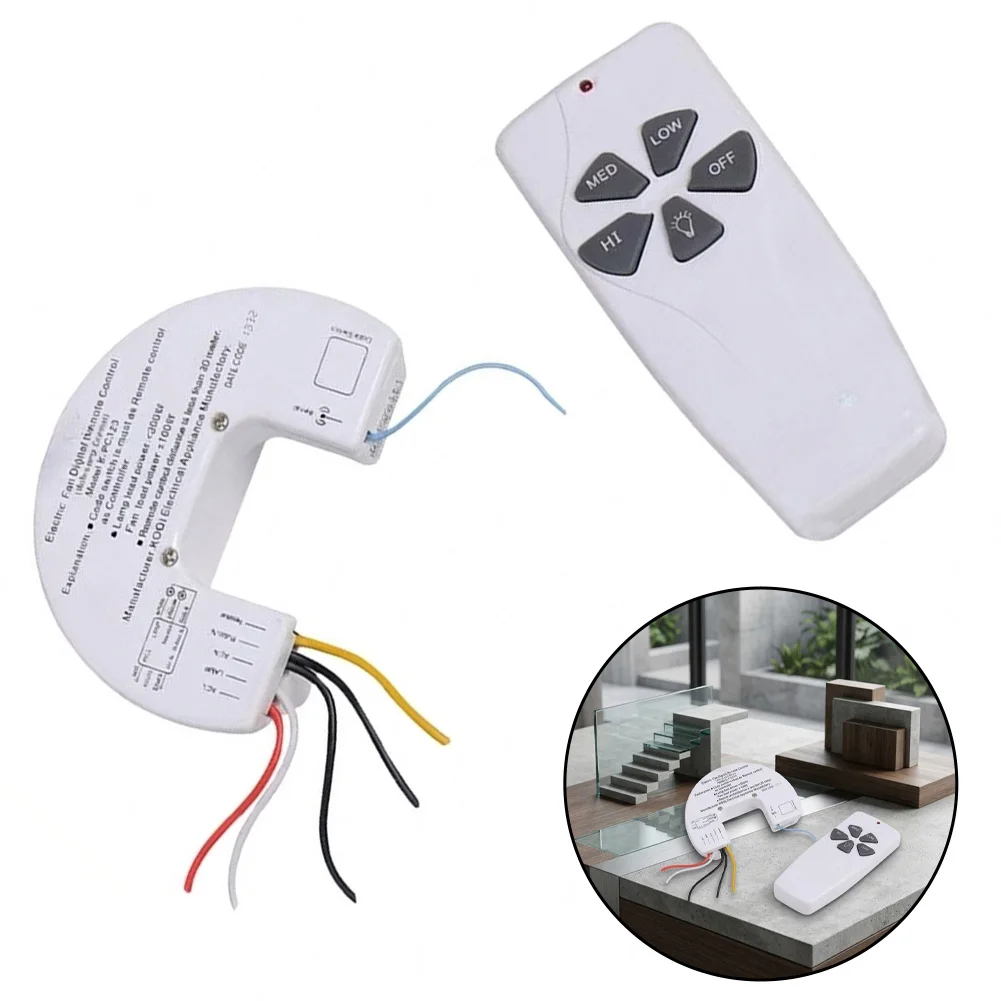 For Ceiling Fan and Light Remote for Control Switch with for Master Button and Individual Light Control for Enhanced Usability