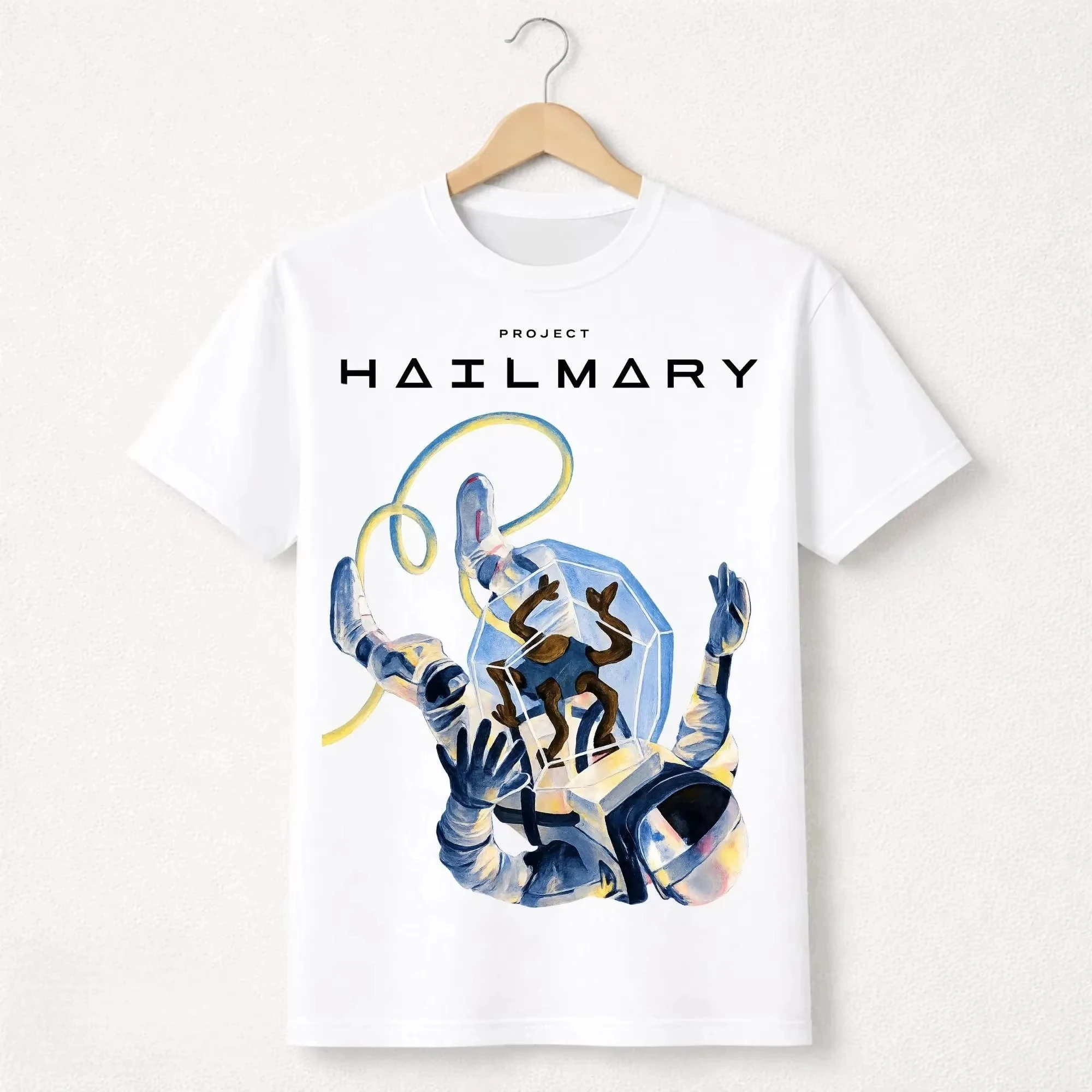 Movie Project Hail Mary Ryland Grace & Rocky Graphic 100% Baumwolle Unisex-Shirt 2026 Sommer Neue Mode Y2k Kurzarm-T-Shirt – Detail 7