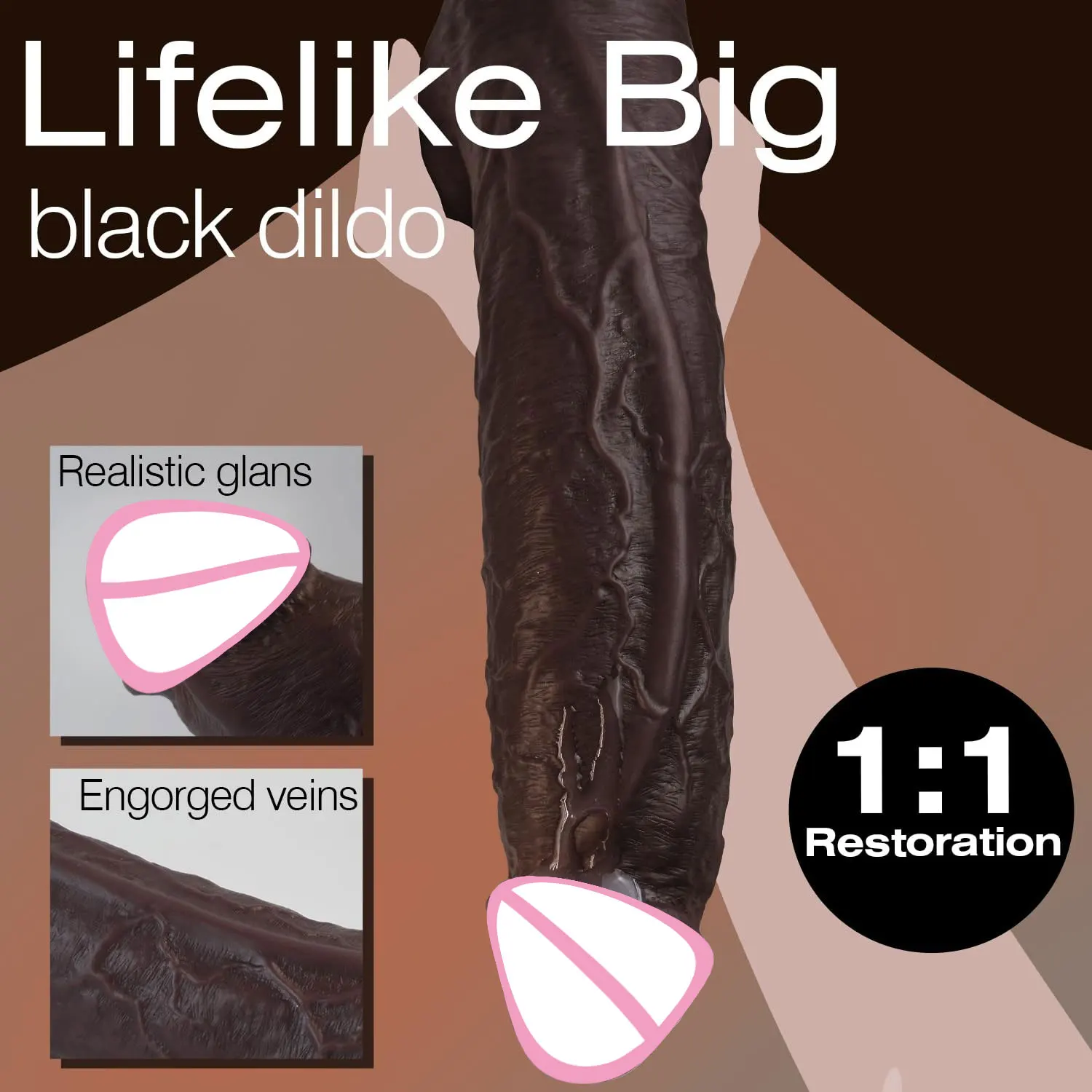 واقعية الأسود دسار مع شفط كأس سيليكون القضيب قضبان اصطناعية الشرج الكبار الجنس لعب للنساء رجل قضيب جلدي ديك المهبل محفز #2