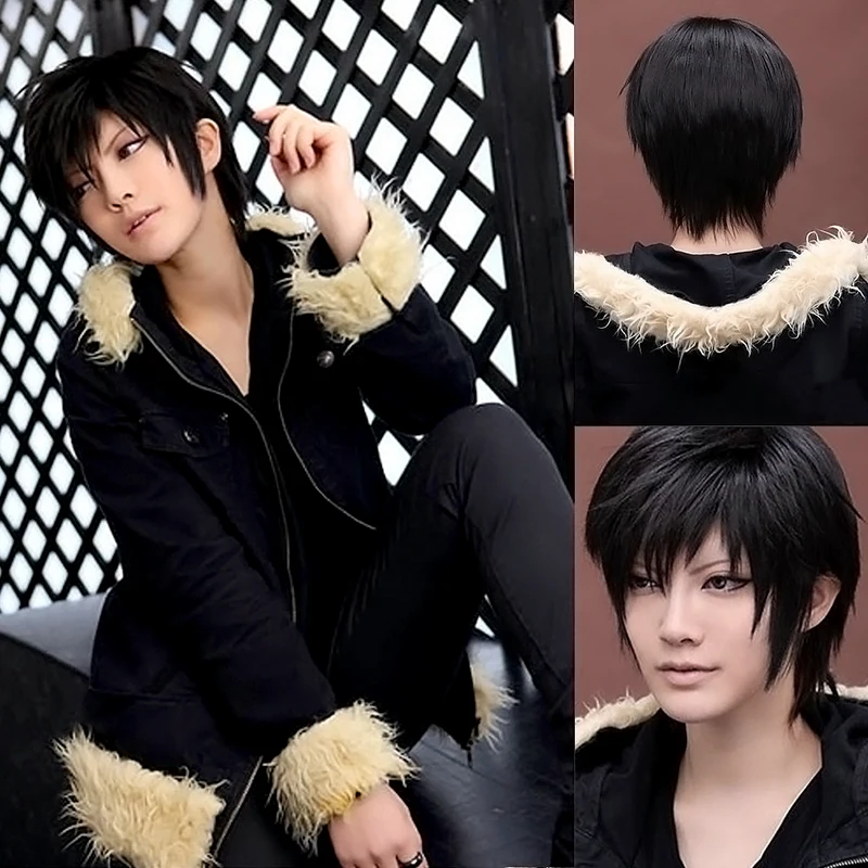 Anime Chainsaw Man Yoshida Hirofumi Cosplay Wig Short Black Heat Resistant Synthetic Hair Man Party Wigs view 3