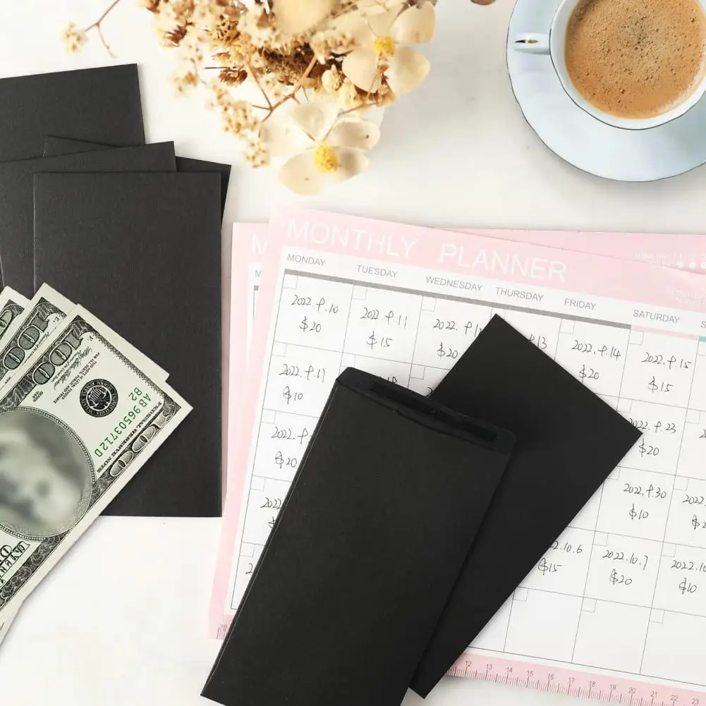 Sobres de almacenamiento de dinero en efectivo, 50 piezas, Color brillante, resistentes al desgaste, contenedores de monedas Diy