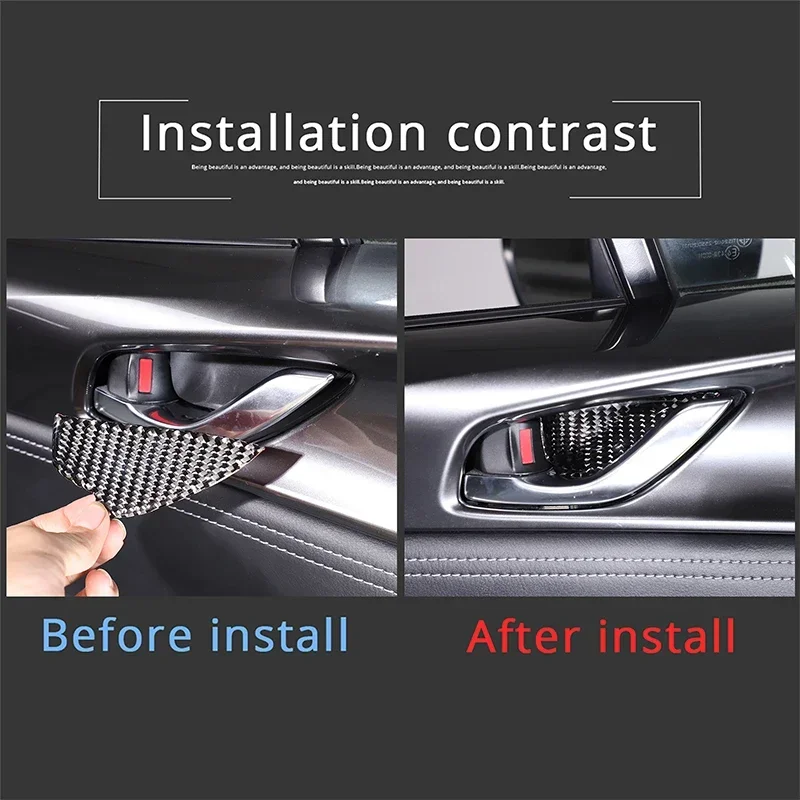

2Pcs Soft Carbon Fiber For Mazda MX-5 2016-2025+ Car Interior Door Bowl Decorative Cover Sticker Car Interior Accessories