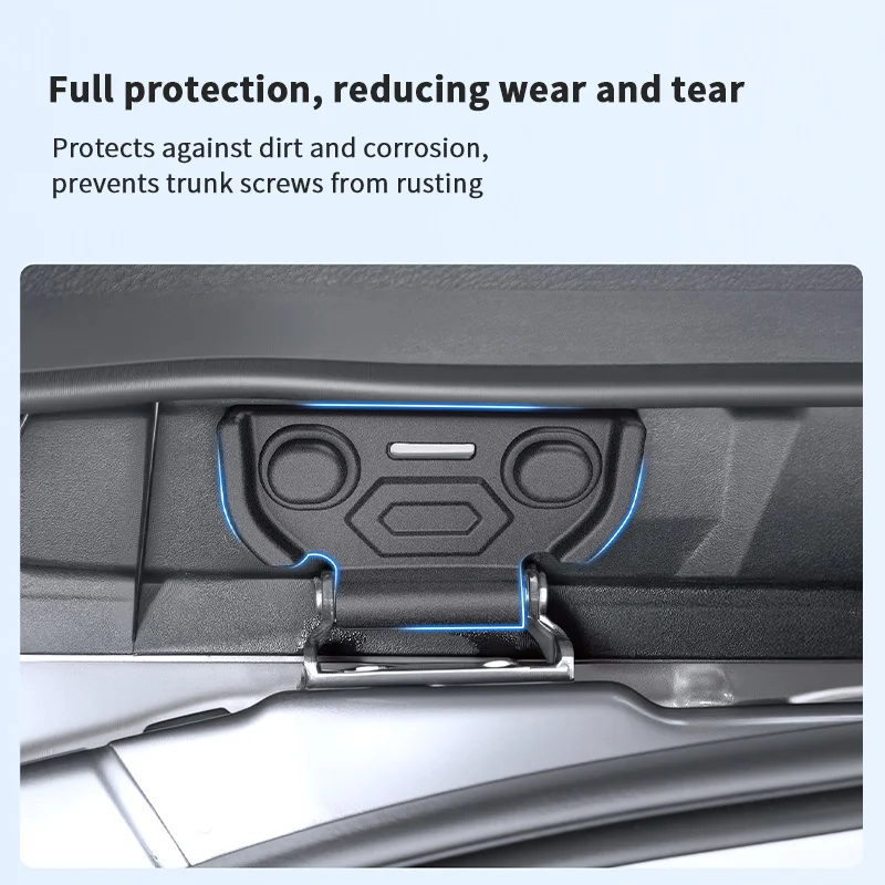 QHCP Rear Tailgate Screw Cover ABS Rear Door Support Protective Covers For Toyota Highlander Crown Kluger 2022 Styling Accessory