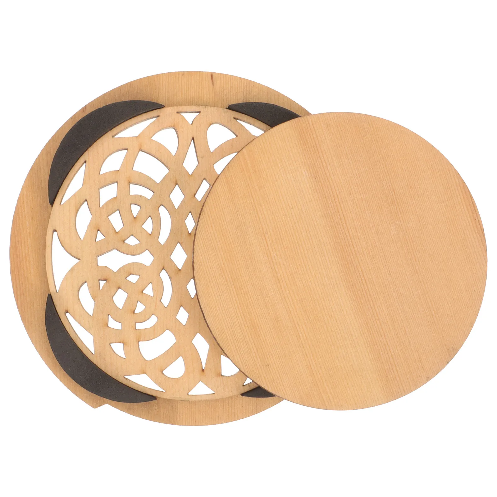 Acoustic Guitar Sound Hole Cover Wooden Sound Dampener Feedback Buffer Decorative Pattern Compact Easy Install Guitar