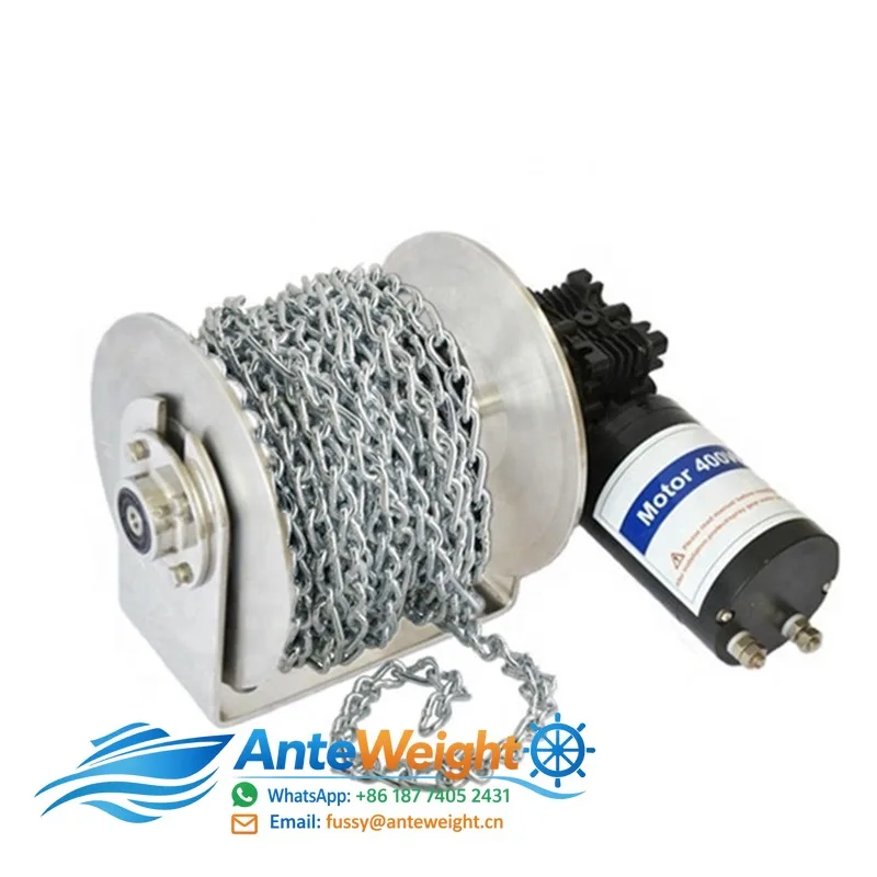 316 Stainless Steel Electric Anchor Drum Winch 12V Waterproof Marine Windlass for Saltwater Boat