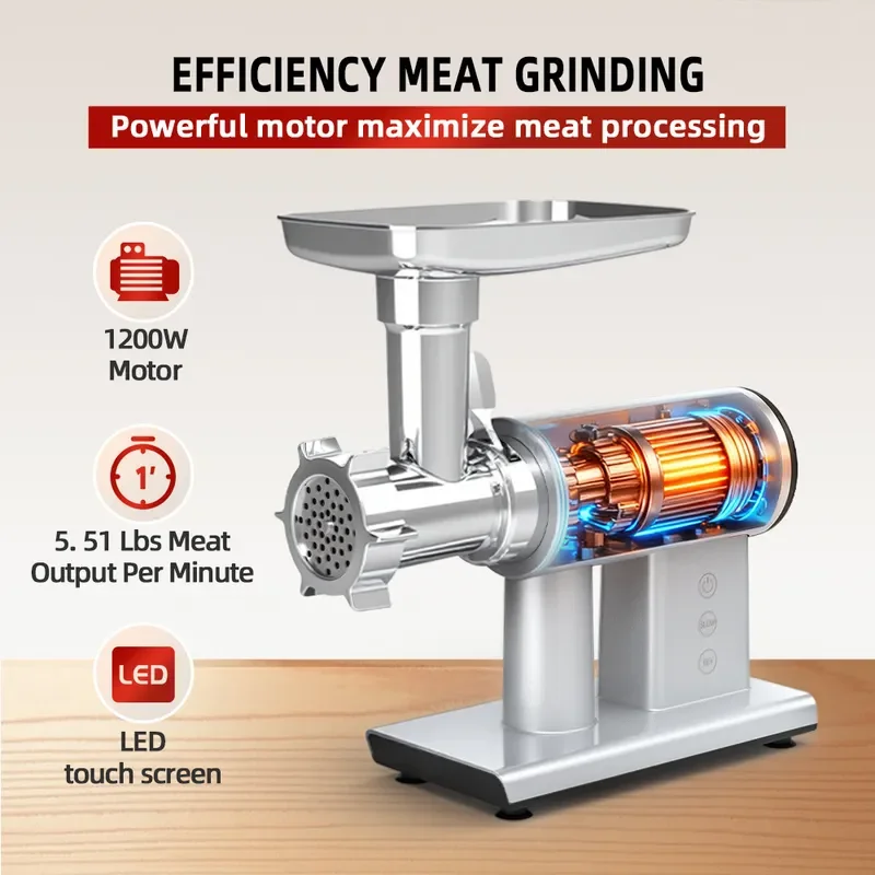 Automatic Electric Sausage Stuffer Machine Household Meat Grinder Filler Kitchen Tool for Homemade Salami Processing