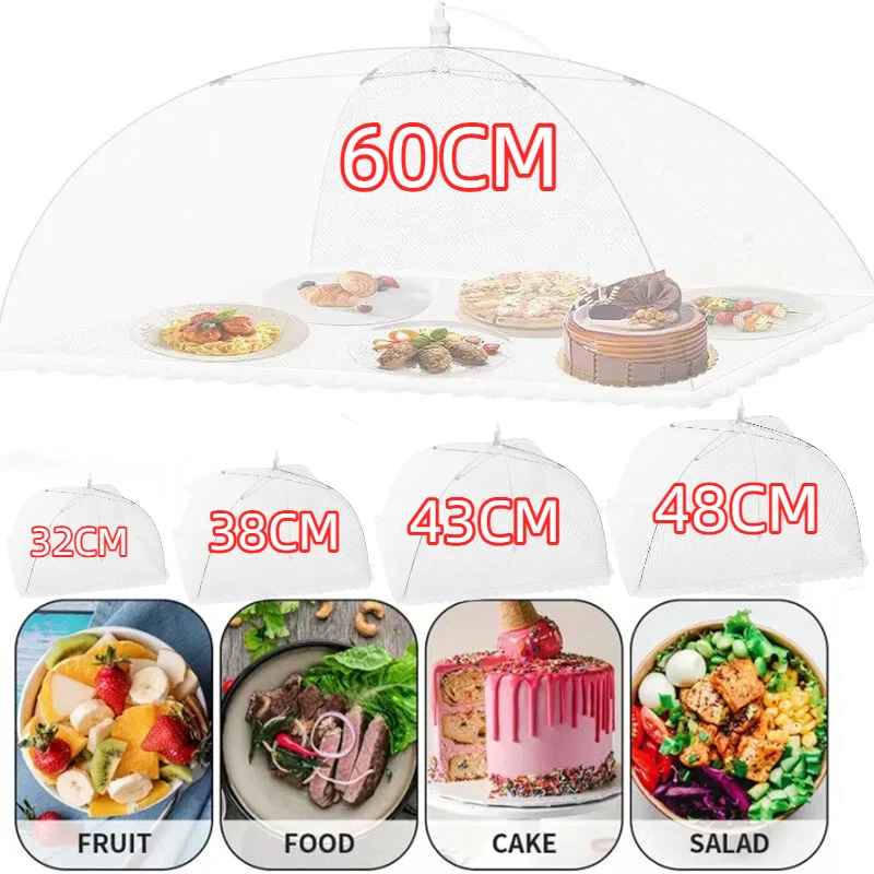 1PC Food Cover Mesh Folding Washable Flies Tables Cover Insect Proof Protective Dish Covers Home Kitchen Storage Accessary