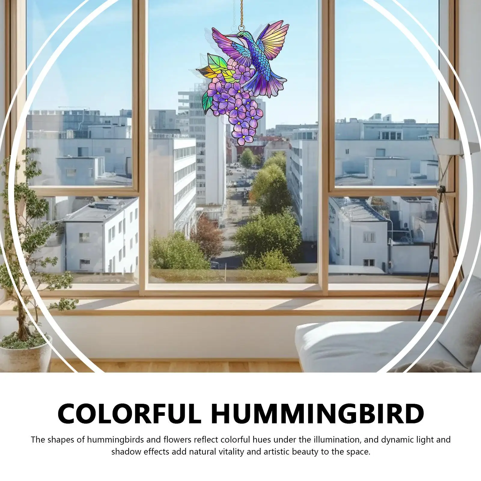 الطيور الشمس الماسك الطنان الزهور الجدار شنقا زخرفة الاكريليك قوس قزح صانع الديكور للمطبخ غرفة المعيشة حديقة