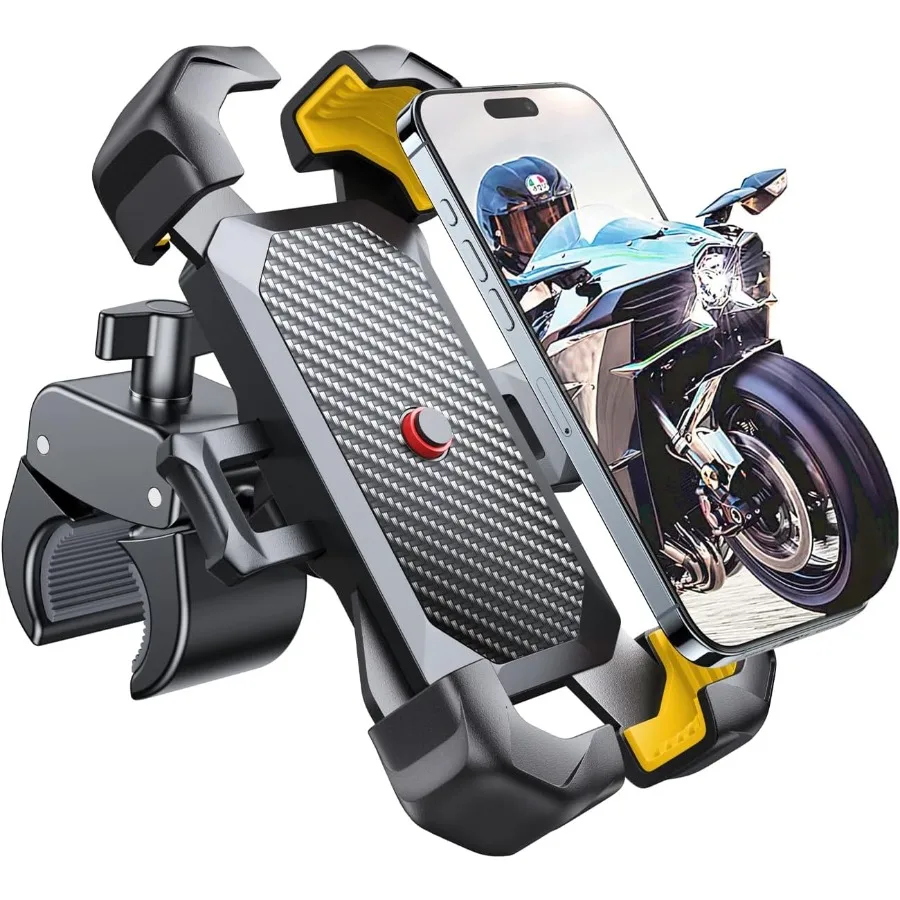 

Motorcycle Phone Mount with 1s Auto Lock and 100mph Military AntiShake Technology for Bicycle Handlebar 10s Quick Insta