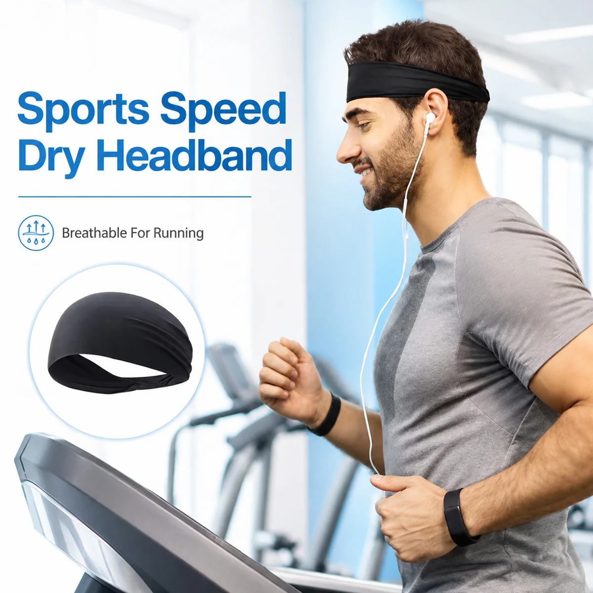 Sports Speed Dry Headband Running Sweatband Quick Dry Athletic Headband Lightweight Stretchy Workout Hair Band For Men Women