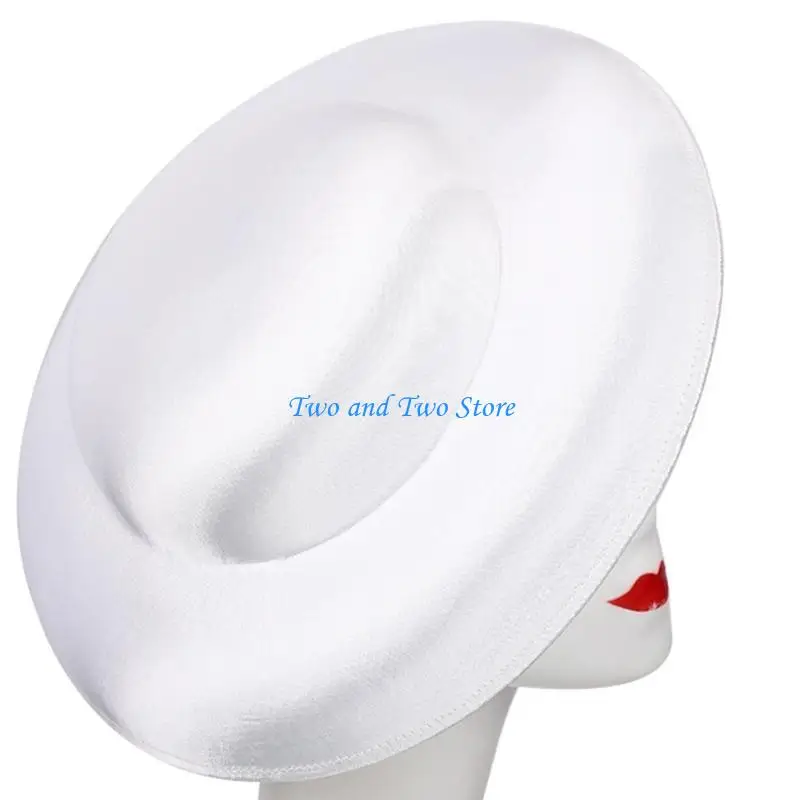 Base chapeau ronde en satin souple malléable, Base chapeau Vintage souple pour une personnalisation facile HX6F