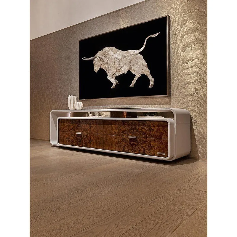 Italian light luxury living room TV cabinet high-end large apartment film and television storage cabinet
