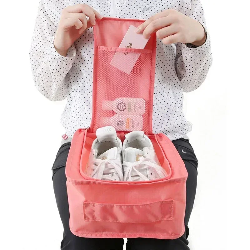 Portable Folding Shoes Storage Bag Multifunctional Waterproof Travel Shoes Bag Pouch Organizer