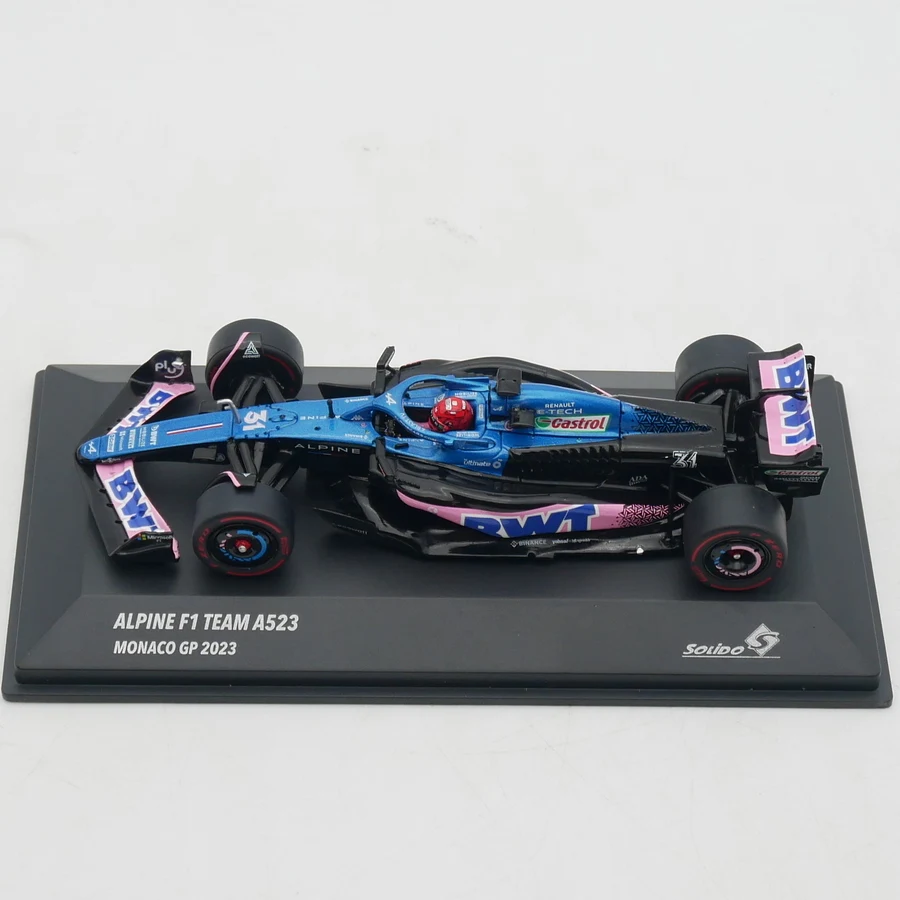 Toy Vehicle Collection Solido 1:43 ALPINE F1 TEAM A523 MONACO GP 2023 Racing Diecast Car Model