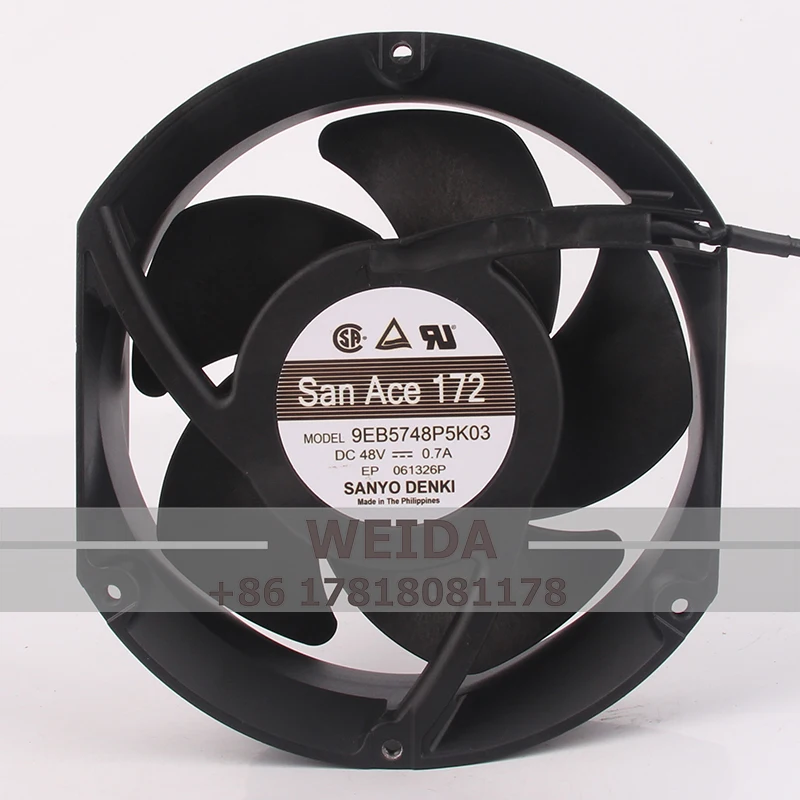 

Case Fan for SANYO 9EB5748P5K03 172*150*50MM 12V 24V DC48V 0.7A 17251 4-Wire Double Ball Bearing Inverter Cooling Fan