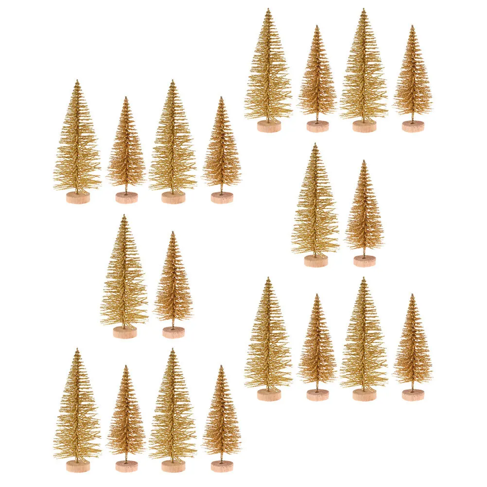 

20Pcs Mini Xmas Tree Decorative Small Artificial Christmas Tree for Desk Home Festival Scene Party Decor Desktop Ornament