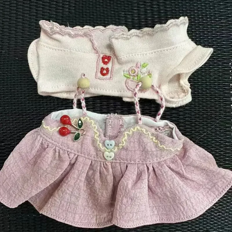 Conjuntos Uniformes Doces Bonitos, Tops com Saia para 20cm Figura, Boneca de Pelúcia Recheada, Body Plushie Travesseiro Brinquedos, Presente Outift, Natal