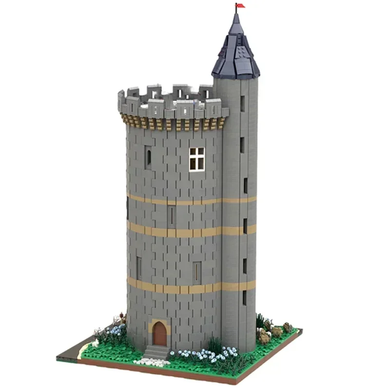 Briques de construction Moc modèle de forteresse médiévale, technologie du château britannique, blocs modulaires, cadeaux, jouets de noël, ensembles de bricolage, assemblage