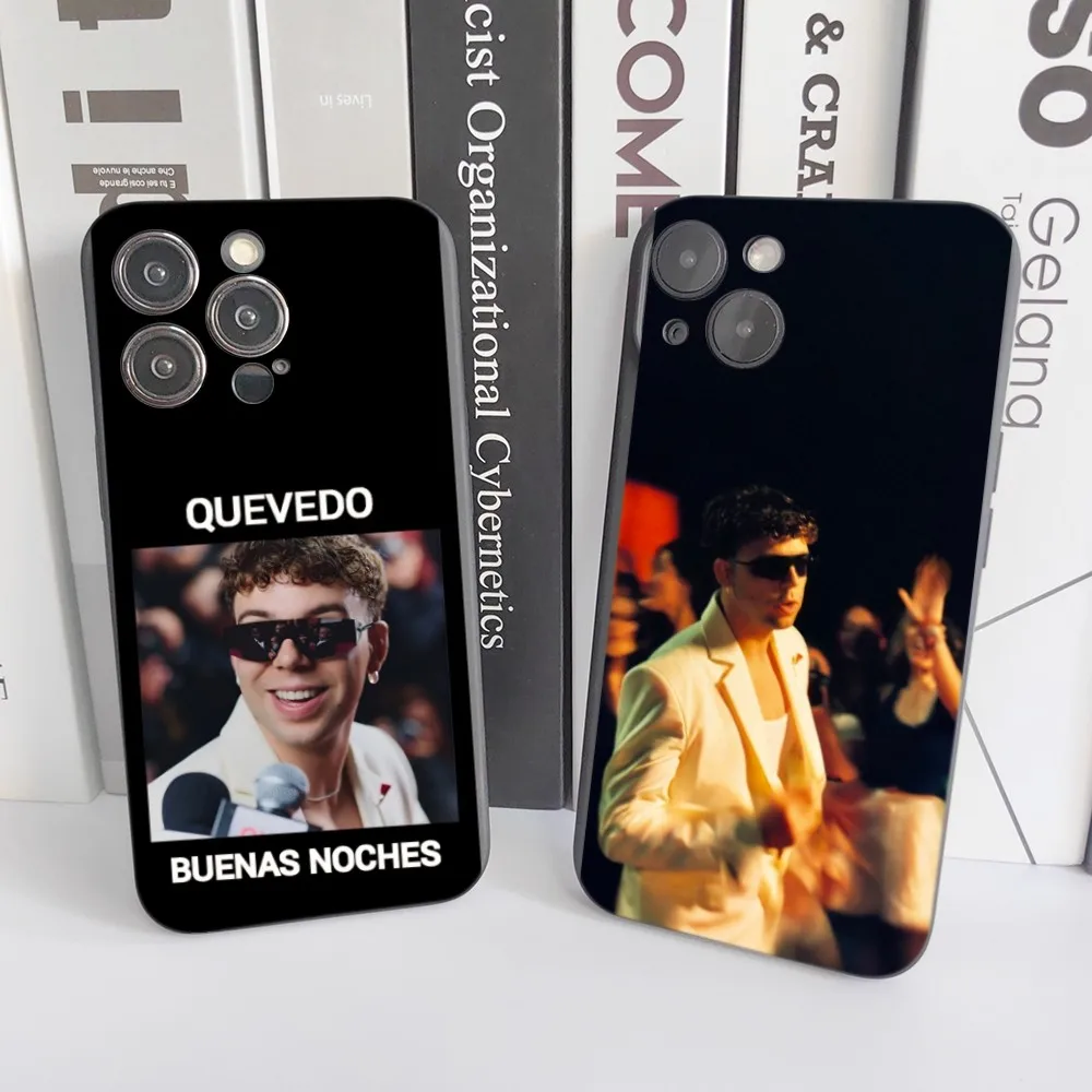 1PC Singer Quevedo Phone Case Silicone Soft For iPhone 16 15 14 13 12 11 X XR Plus Pro Max Plus