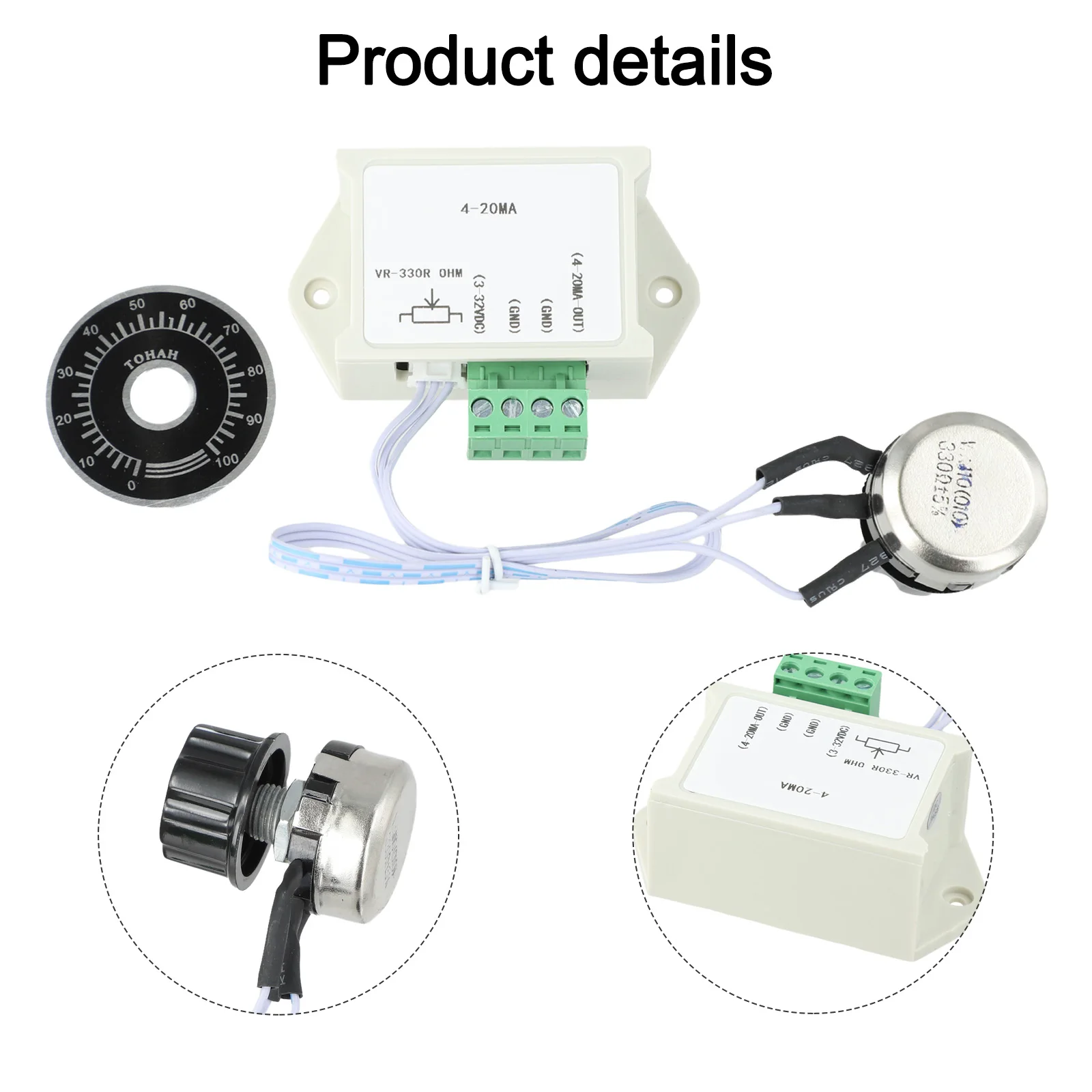 4 20mA Signal Generator with Adjustable Current Output Compact Design Suitable for DC Voltage Inputs of 3 3 to 30V