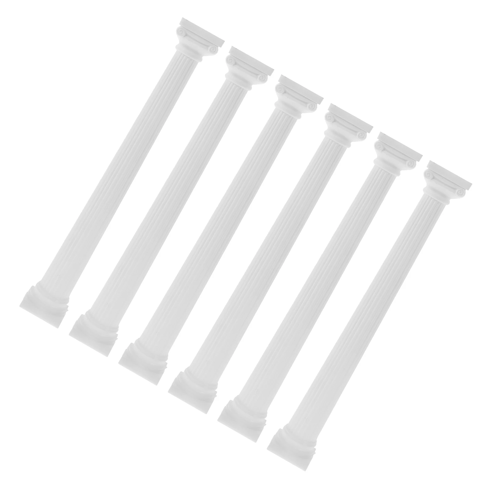 

6 Pcs Three-dimensional Roman Column Decoration Pillars for Plastic Miniature Sculpture