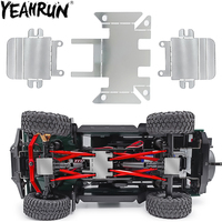 YEAHRUN Stainless Steel Chassis Armor Skid Plate Axle Protector for 1/18 RC Crawler TRX4M Bronco Defender Upgrade Parts