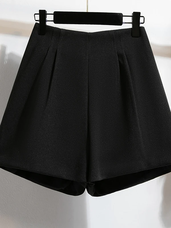 High Waist A-Line Wide Leg Boot Pants Women's Autumn Winter plus Size Casual Trousers Cotton Polyester Fiber Straight Leg Pants