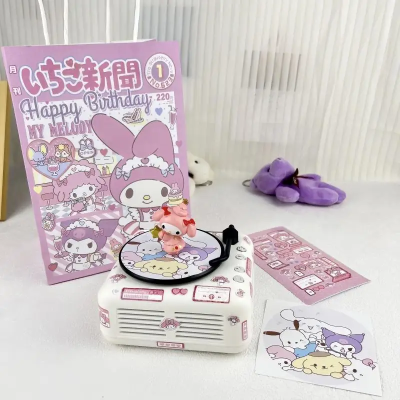 Sanrio figura de Anime de Hello Kitty, regalos de Audio Bluetooth para niños, adornos Kuromi, calidad de sonido de moda linda, tridimensional, nuevo