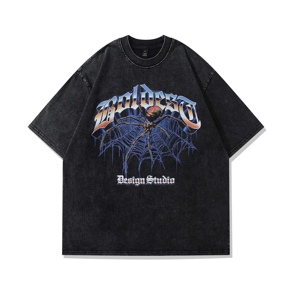 

Baggy Large Plus Size Venomous Spider Graphic Tees Shirts Goth T-shirts Summer Tops for Men Women Aesthetic Clothing Streetwear