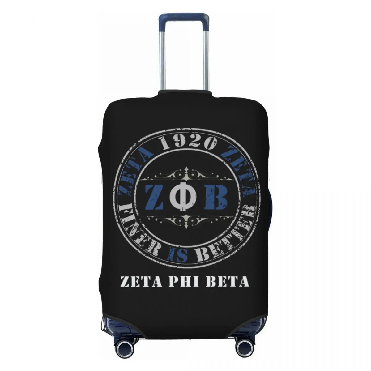 

Пользовательский чехол для багажа Zeta 1920, эластичный защитный чехол для дорожного чемодана Zob Phi Beta, белый ZPB, подходит для 18-32 дюймов