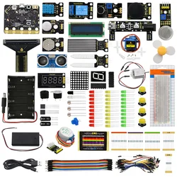 KEYESTUDIO Micro:Bit V2 Super Starter Kit para proyectos BBC Micro:bit STEM Kit de programación electrónica para niños Kit + 43 proyectos