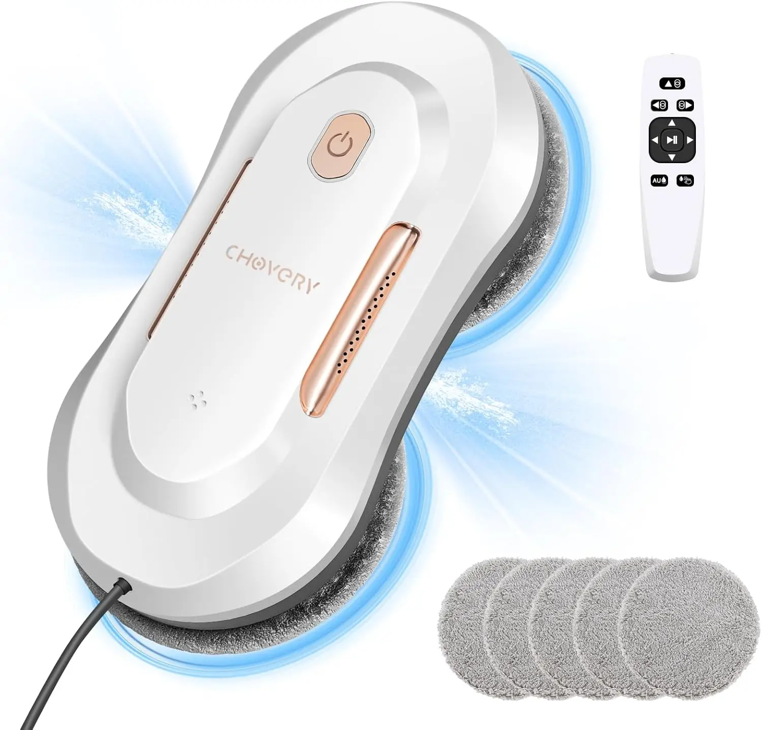 Window Cleaning Robot with Dual Spray, Remote Control, 3000Pa Suction for Glass, Door, Vertical Surfaces