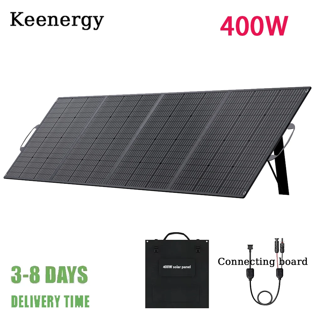Keenergy 400W Foldable Solar Panel 23% Efficient IP65 Waterproof for RV Camping Home  Compact Portable Design With Kickstand