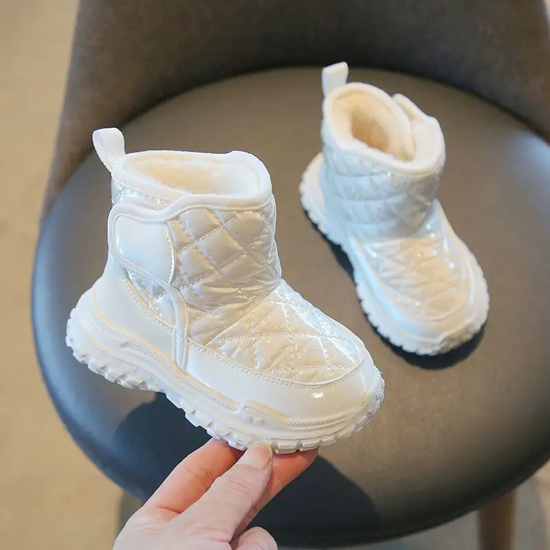 

Kids Winter Boots Faux Fur Lined Insulated Non Slip Short Boots for Girls​ Waterproof Warm Snow Boots