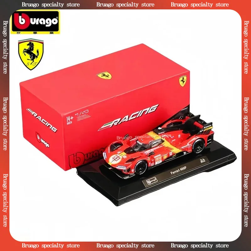 Bburago 1/43 Ferrari 499p Lmh #51 Ferrari Model 2023 24h Le Mans Champion Ferrari Car Model Collect Enthusiast Birthday Gifts