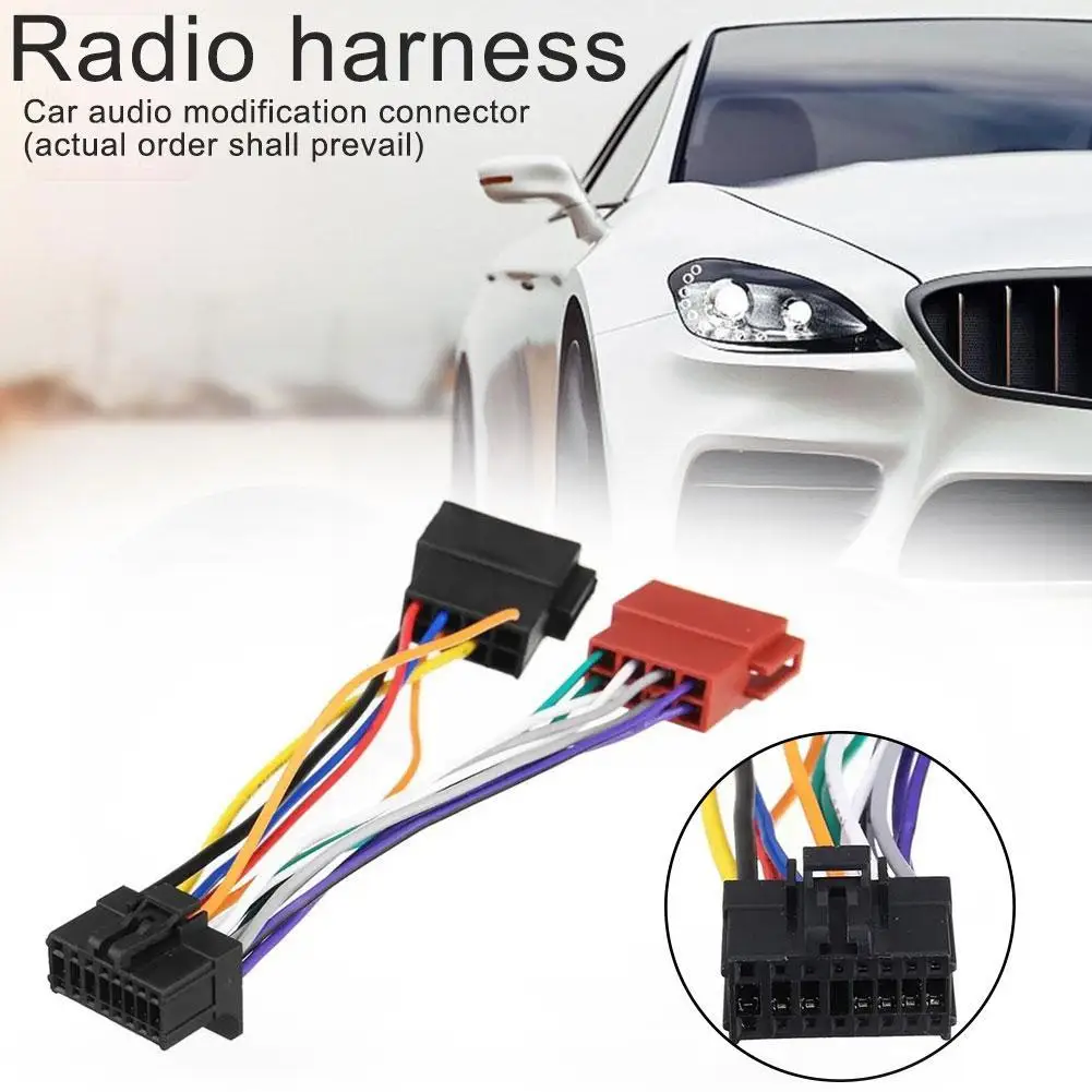 Car Stereo Radio Harness ISO For Sony Radio To ISO Radio Play Plug Auto Adapter Wiring Harness Connector E8O9