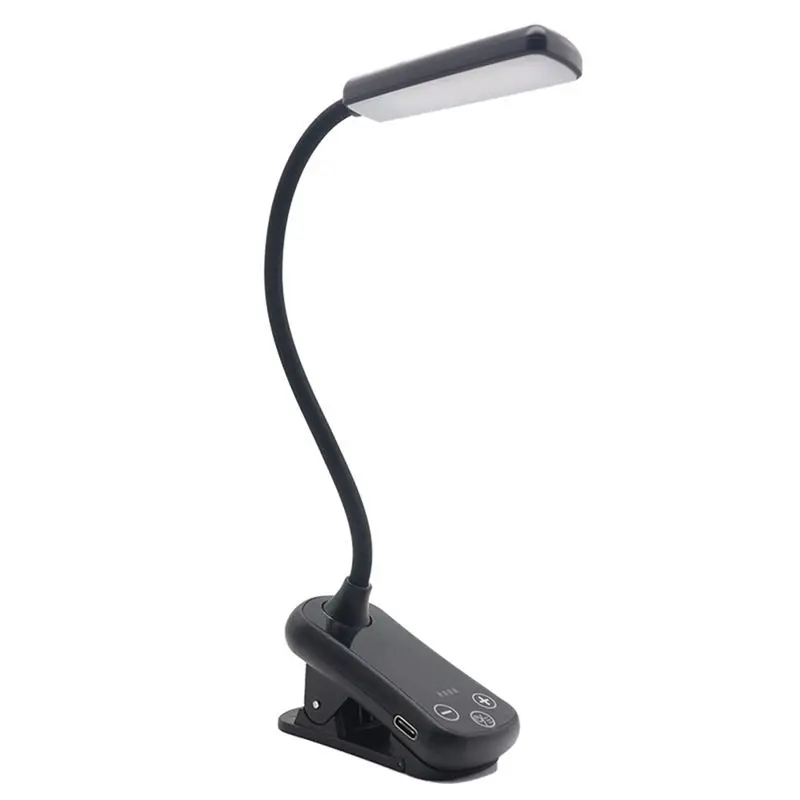 

ABJI-LED Clip On Book Light 3 Colors 8 Brightness USB Rechargeable Light Mini Desk Lamp