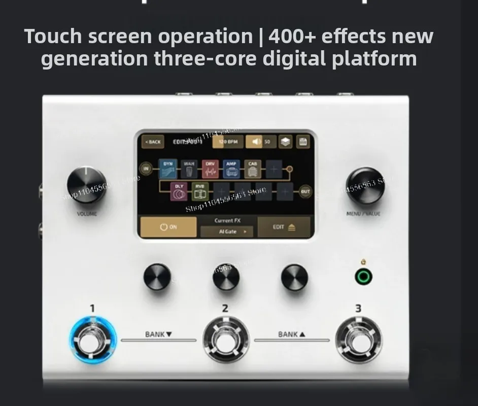 Ampero II Stomp Stage Multi-Effects Processor 2nd Gen, for Electric Guitar, Acoustic Guitar & Bass, Looper Function