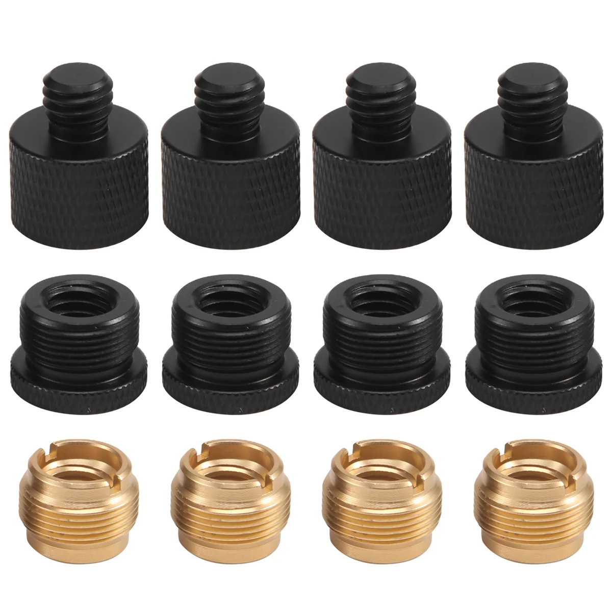 12 Pieces Mic Thread Adapter Set Mic Stand Adapter 5/8 Female To 3/8 Male and 3/8 Female To 5/8 Male Screw Adapter F