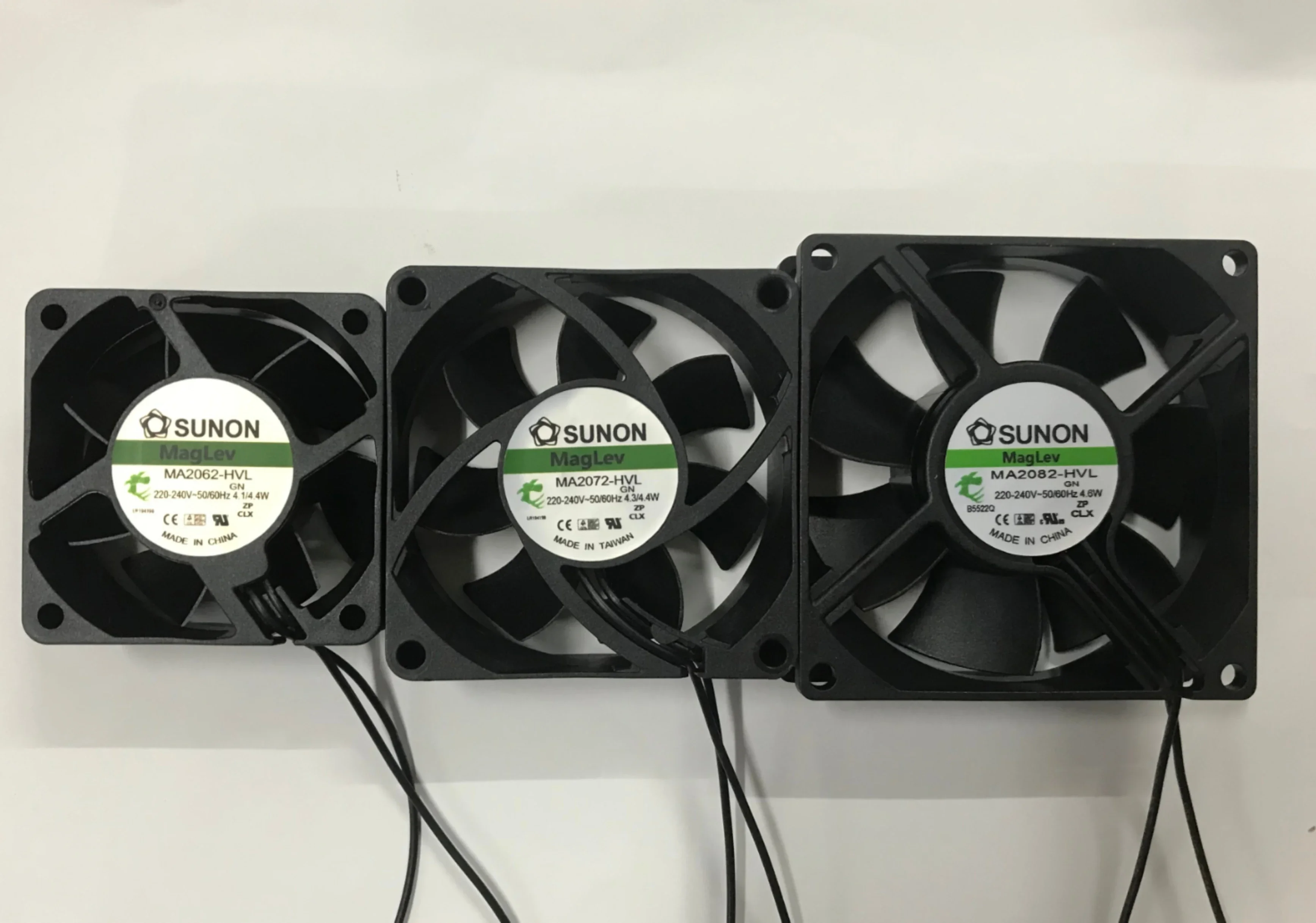 pa Brand- SUNON establishes MA2062/72/82/92-HVL.GN 220-240V AC cooling fan.
