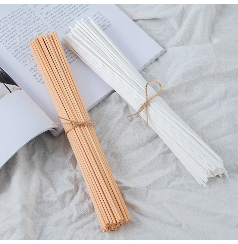 1000PCS L22/25/30CM X3/4/5MM Home Fragrance Essential Oil Diffuser Sticks Black and White Fiber Rattan Sticks for Home Decor